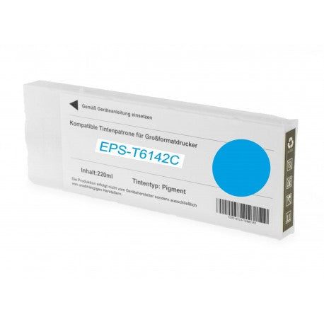 CARTUCCIA EPSON T6142 CIANO COMPATIBILE PER EPSON Stylus Pro4400 4450 C13T614200 CAPACITA 220ML PIGMENTATO -CON CHIP-