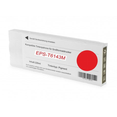 CARTUCCIA EPSON T6143 MAGENTA COMPATIBILE PER EPSON Stylus Pro4400 4450 C13T614300 CAPACITA 220ML PIGMENTATO -CON CHIP-