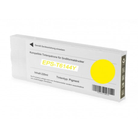 CARTUCCIA EPSON T6144 GIALLA COMPATIBILE PER EPSON Stylus Pro4400 4450 C13T614400 CAPACITA 220ML PIGMENTATO -CON CHIP-
