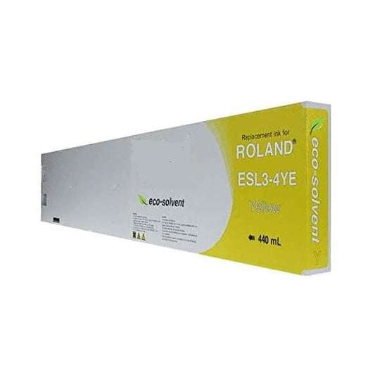 CARTUCCIA ESL3-4Y GIALLO COMPATIBILE INK PIGMENTATO PER ROLAND 540,640,740 SC,SJ,XC,XJ,VS,RS,VP,SP SERIES CAPACITA 440ml