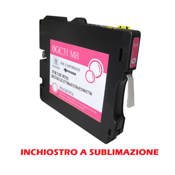 Cartuccia GC31M magenta inchiostro a sublimazione 405690,405703 compatibile per Ricoh GX e2600,e3000N,e3300N GC31M capacità 32ml
