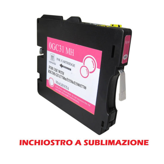 Cartuccia GC31M magenta inchiostro a sublimazione 405690,405703 compatibile per Ricoh GX e2600,e3000N,e3300N GC31M capacità 32ml