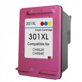 CARTUCCIA COMPATIBILE PER HP 301XL COLORE  CH564EE 301C PER HP 1050,2050,2050S,1000,3000.3050,J610A CAPACITA 15ML 5MLX3