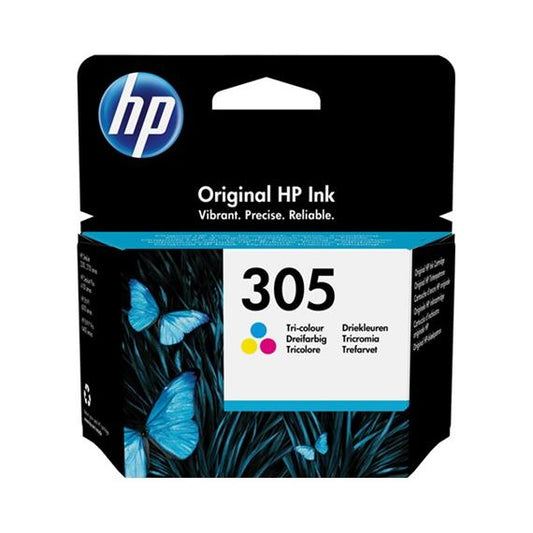 CARTUCCIA HP 305 COLORE ORIGINALE 3YM60AE PER HP DESKJET 2710,2720,2724 ENVY 6010,6020,6032,6420,6422 CAPACITA 100 PAGINE