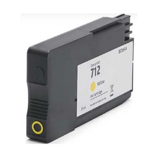 Cartuccia Hp 712 giallo 3ED69A  per Hp Designjet 24,36 inch,T230,250,630,650 capacità 29ml