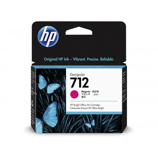 CARTUCCIA HP 712 MAGENTA 3ED68A ORIGINALE PER HP DESIGNJET STUDIO STEEL,T230,T250,T630,T650 CAPACITA 29ml