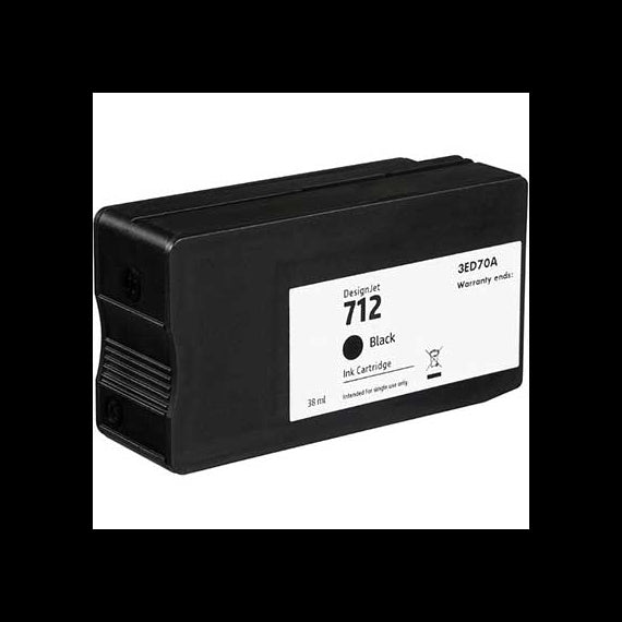 Cartuccia Hp 712 nero 3ED70A  per Hp Designjet 24,36 inch,T230,250,630,650 capacità 38ml