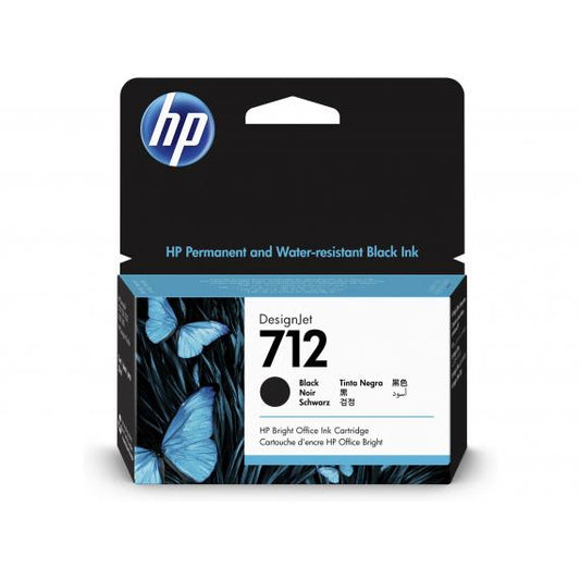 CARTUCCIA HP 712 NERA 3ED70A ORIGINALE PER HP DESIGNJET STUDIO STEEL,T230,T250,T630,T650 CAPACITA 39ml