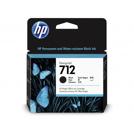CARTUCCIA HP 712 NERA XL 3ED71A ORIGINALE PER HP DESIGNJET STUDIO STEEL,T230,T250,T630,T650 CAPACITA 80ml