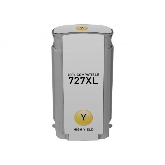 CARTUCCIA COMPATIBILE PER HP 727 GIALLA B3P21A  PER HP Designjet T1500,T2500,T920 727 CAPACITA 130ML