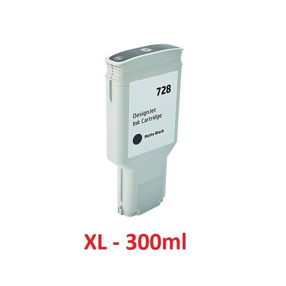 CARTUCCIA COMPATIBILE PER HP 728XL NERA F9J68A F9J64A ALTA CAPACITA' PIGMENTATO  PER HP Designjet T730 ,T830 728 CAPACITA 300ML