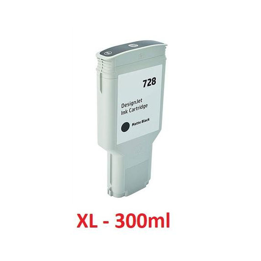 CARTUCCIA COMPATIBILE PER HP 728XL NERA F9J68A F9J64A ALTA CAPACITA' PIGMENTATO  PER HP Designjet T730 ,T830 728 CAPACITA 300ML