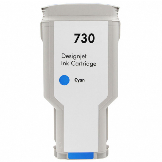 CARTUCCIA COMPATIBILE PER HP 730XC CIANO P2V68A  INK DYE PER HP DESIGNJET T1600,T1700,T2600 300ml