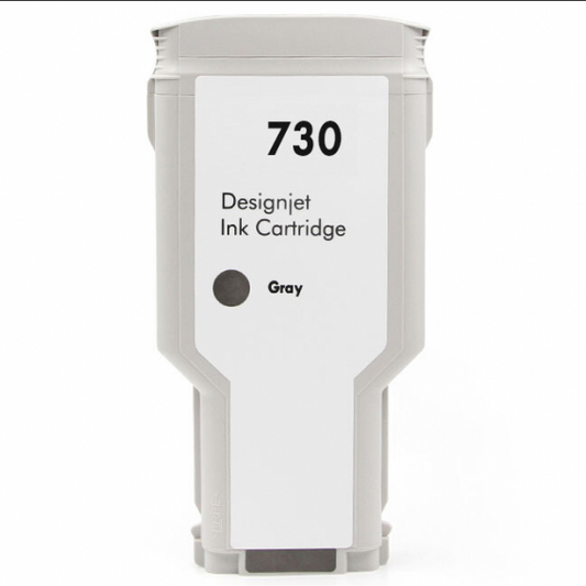 CARTUCCIA COMPATIBILE PER HP 730XGY GRIGIA P2V72A  INK DYE PER HP DESIGNJET T1600,T1700,T2600 300ml