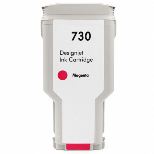 CARTUCCIA COMPATIBILE PER HP 730XM MAGENTA P2V69A  INK DYE PER HP DESIGNJET T1600,T1700,T2600 300ml