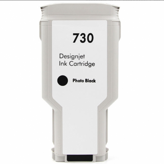 CARTUCCIA COMPATIBILE PER HP 730XPBK PHOTO BLACK P2V73A  INK DYE PER HP DESIGNJET T1600,T1700,T2600 300ml