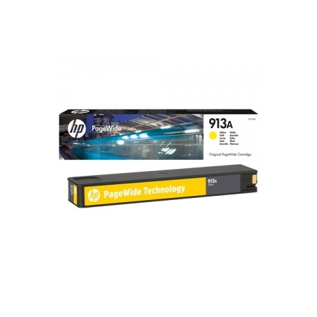 CARTUCCIA HP 913 GIALLA ORIGINALE PER HP PAGEWIDE PRO 352DN,377DN,452DW,477DW F6T79A CAPACITA 3.000 PAGINE