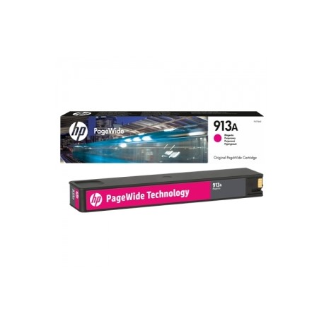 CARTUCCIA HP 913 MAGENTA ORIGINALE PER HP PAGEWIDE PRO 352DN,377DN,452DW,477DW F6T78A CAPACITA 3.000 PAGINE