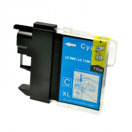 CARTUCCIA LC980XL LC1100XL LC985XL CIANO COMPATIBILE PER BROTHER  LC 61 LC 980  LC 1100 LC 985 ALTA CAPACITA 18ML