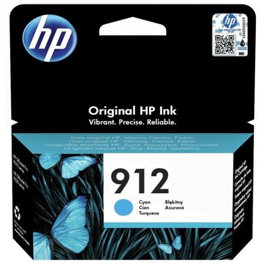 CARTUCCIA ORIGINALE HP 912 CIANO 3YL77AE PER HP OFFICEJET 8012,8014,8015, PRO 8022,8024,8025,8035 CAPACITA 315 PAGINE