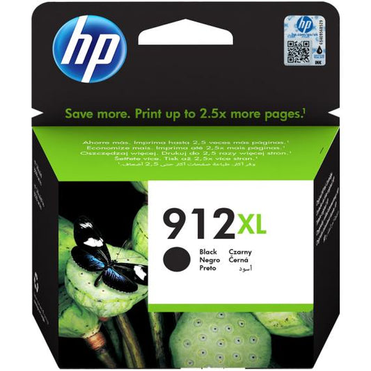 CARTUCCIA ORIGINALE HP 912XL NERA 3YL84AE PER HP OFFICEJET 8012,8014,8015, PRO 8022,8024,8025,8035 CAPACITA 825 PAGINE