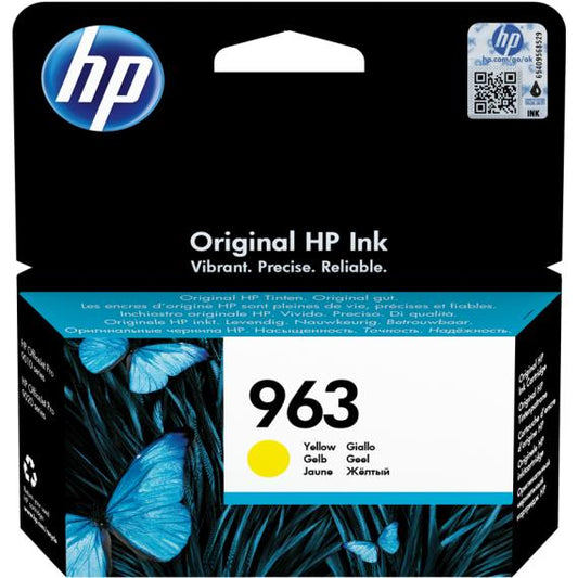 CARTUCCIA ORIGINALE HP 963 GIALLA 3JA25AE PER HP OFFICEJET PRO 9010,9012,9014,9015,9016,9019 CAPACITA 700 PAGINE