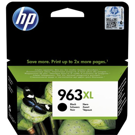 CARTUCCIA ORIGINALE HP 963XL NERA 3JA30AE PER HP OFFICEJET PRO 9010,9012,9014,9015,9016,9019 CAPACITA 2000 PAGINE