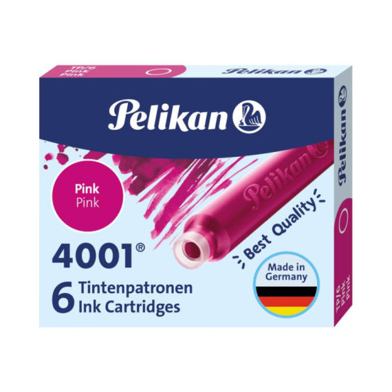 Cartuccia per stilografica Pelikan TP/6 rosa conf. da 6 rosa 321075