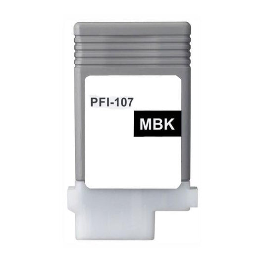 CARTUCCIA PFI-107MBK NERO OPACO COMPATIBILE PER CANON IPF 670 IPF 680 IPF 685 IPF 770 IPF 780 IPF 785 PFI107 6704B001 130ml