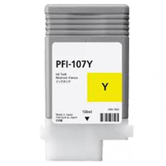 CARTUCCIA PFI-107Y GIALLA COMPATIBILE PER CANON IPF 670 IPF 680 IPF 685 IPF 770 IPF 780 IPF 785 PFI107 6708B001 130ml