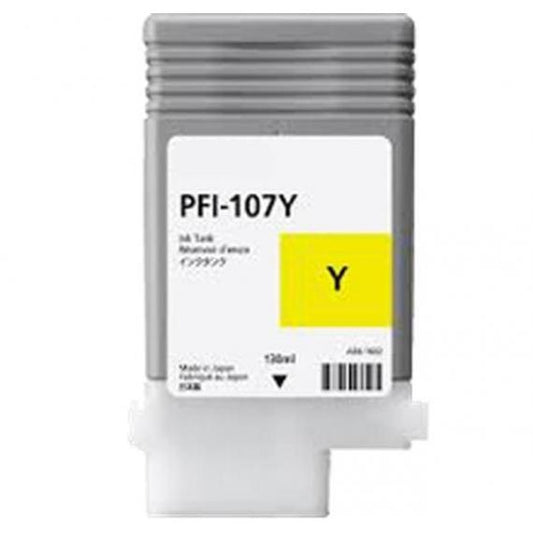 CARTUCCIA PFI-107Y GIALLA COMPATIBILE PER CANON IPF 670 IPF 680 IPF 685 IPF 770 IPF 780 IPF 785 PFI107 6708B001 130ml