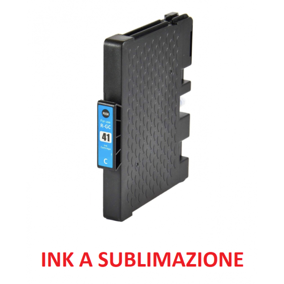 CARTUCCIA RICOH GC41C CIANO COMPATIBILE INK A SUBLIMAZIONE RICOH SG2100N,2110N,3110DNW,7100DN 405766-405762 GC-41 32ML