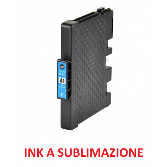 CARTUCCIA RICOH GC41C CIANO COMPATIBILE INK A SUBLIMAZIONE RICOH SG2100N,2110N,3110DNW,7100DN 405766-405762 GC-41 32ML