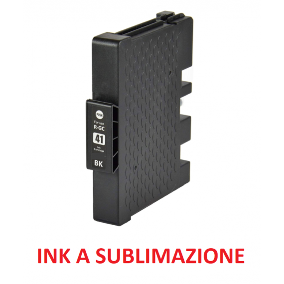 CARTUCCIA RICOH GC41K NERA COMPATIBILE INK A SUBLIMAZIONE RICOH SG2100N,2110N,3110DNW,7100DN 405765-405761 GC-41 32ML