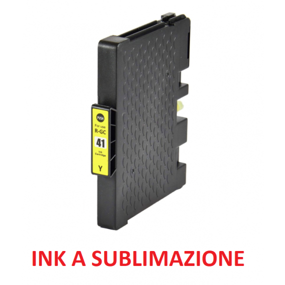 CARTUCCIA RICOH GC41Y GIALLA COMPATIBILE INK A SUBLIMAZIONE RICOH SG2100N,2110N,3110DNW,7100DN 405768-405764 GC-41 32ML