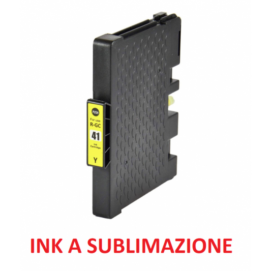 CARTUCCIA RICOH GC41Y GIALLA COMPATIBILE INK A SUBLIMAZIONE RICOH SG2100N,2110N,3110DNW,7100DN 405768-405764 GC-41 32ML