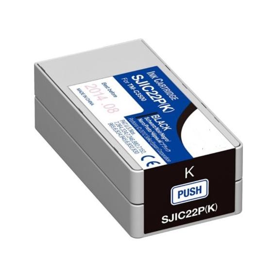 CARTUCCIA SJIC22PK NERA C33S020601 INK PIGMENTATO COMPATIBILE PER EPSON COLORWORKS TM C3500 CAPACITA 32,6ml