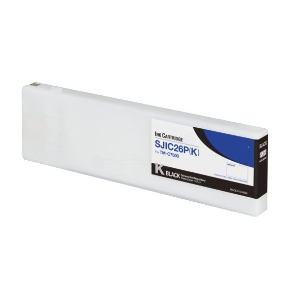 CARTUCCIA SJIC26PBK NERA C33S020618 INK PIGMENTATO COMPATIBILE PER EPSON COLORWORKS TM-C 7500 SJIC26 CAPACITA 295ml