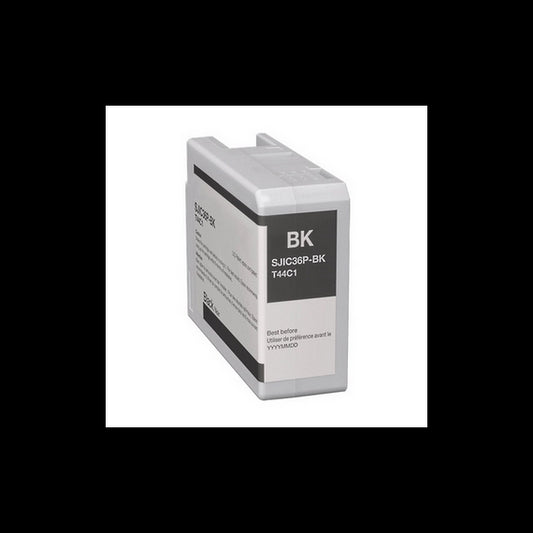 Cartuccia SJIC36BK nera C13T44C140 ink pigment compatibile per Epson ColorWorks C6000,C6500 SJIC36PK capacità 80ml