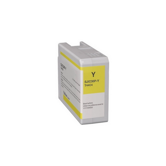 Cartuccia SJIC36Y giallo C13T44C440 ink pigment compatibile per Epson ColorWorks C6000,C6500 SJIC36PY capacità 80ml