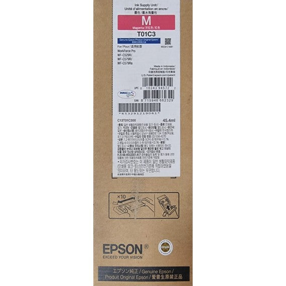 Cartuccia T01C3M magenta C13T01C300 originale per Epson WorkForce Pro WF-C529R,C579R capacità 45.4ml