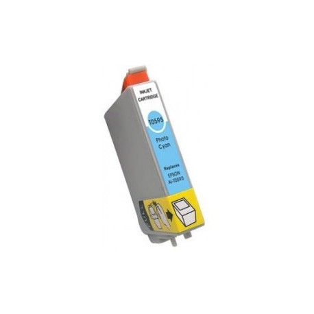 CARTUCCIA T0595 LIGHT CIANO COMPATIBILE PER EPSON STYLUS PHOTO R2400 18ML
