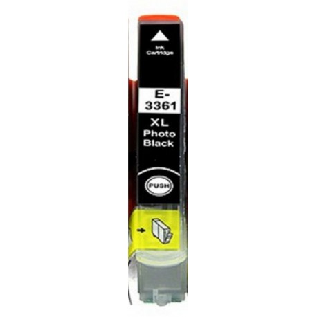 CARTUCCIA T3361 NERA FOTO COMPATIBILE  PER EPSON EXPRESSION PREMIUM XP530 XP630 XP635 XP830 3361XL 33XL CAPACITA 9ML