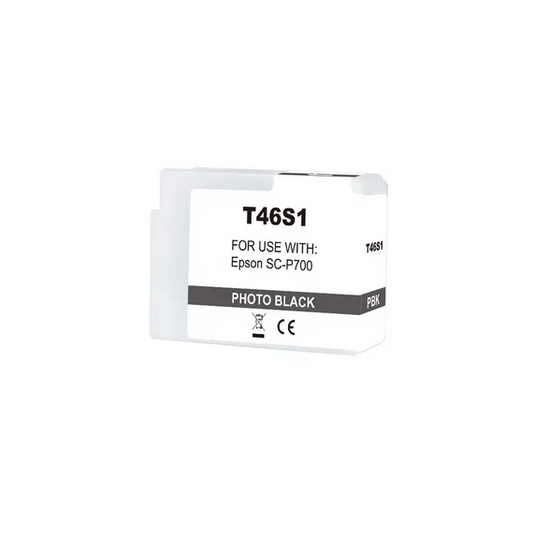 Cartuccia T46S1 nero photo C13T46S100 ink pigmentato compatibile per Epson SureColor SC-P700,SC-P706 capacità 25ml