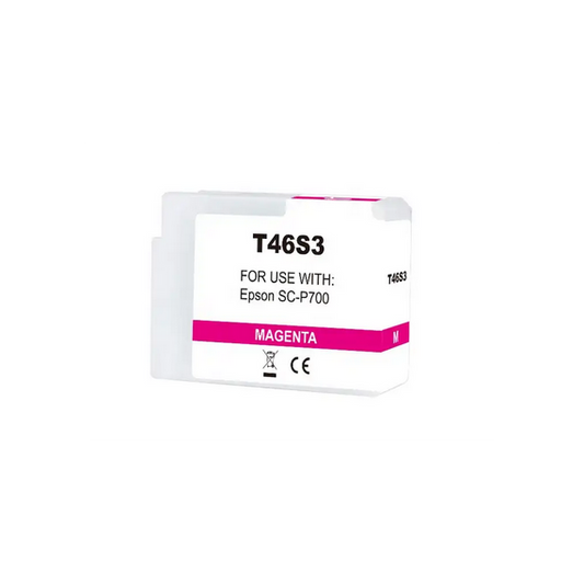 Cartuccia T46S3 magenta C13T46S300 ink pigmentato compatibile per Epson SureColor SC-P700,SC-P706 capacità 25ml