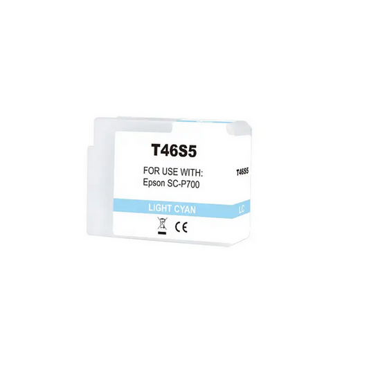 Cartuccia T46S5 light ciano C13T46S500 ink pigmentato compatibile per Epson SureColor SC-P700,SC-P706 capacità 25ml
