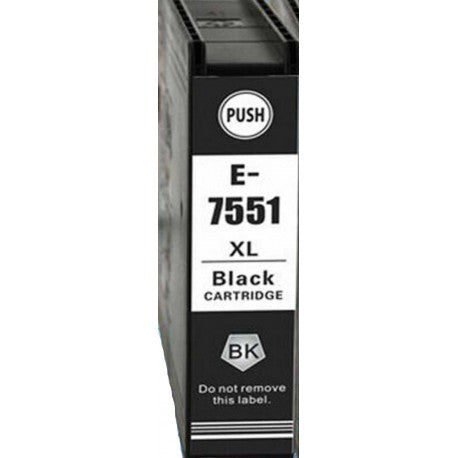 CARTUCCIA T7551XL NERA COMPATIBILE PER EPSON WF8510,WF8010,WF8590,WF8090 C13T755140XL 7551 CAPACITA 100ML - 5.000 PAGINE