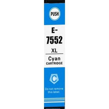 CARTUCCIA T7552XL CIANO COMPATIBILE PER EPSON WF8510,WF8010,WF8590,WF8090 C13T755240XL 7552 CAPACITA 39ML - 4.000 PAGINE
