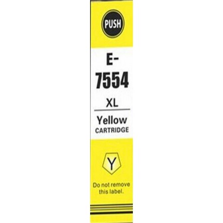 CARTUCCIA T7554XL GIALLA COMPATIBILE PER EPSON WF8510,WF8010,WF8590 C13T755440XL 7554 CAPACITA 39ML - 4.000 PAGINE