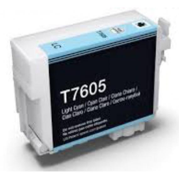 CARTUCCIA T7605 LIGHT CIANO COMPATIBILE ORCA INK PIGMENTATO PER EPSON SureColor SC-P600 C13T76054010 32ml